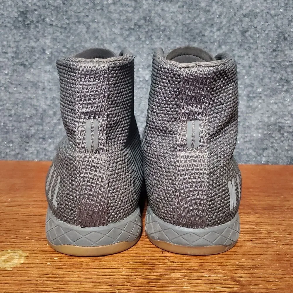 NOBULL Outwork High Top Gray CrossFit Training Shoes Womens 6 Mens 4.5 Gym Pump